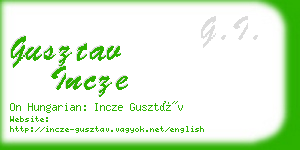 gusztav incze business card